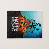 ハッピーハローウィン!不気味な木の下のカボチャ！ ジグソーパズル (横)