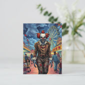 ハッピーハローウィン | 不気味ピエロ ポストカード (スタンド正面)