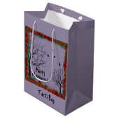 ハッピーハローウィン |不気味木のクモカスタマイズ ミディアムペーパーバッグ (正面アングル)