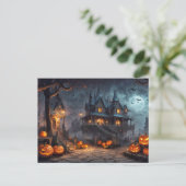 ハッピーハローウィン |住不気味幽霊のよく出る宅 ポストカード (スタンド正面)