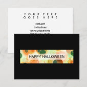 ハッピーハローウィン(《写真》ぼけ味) 招待状 (正面/裏面)