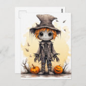 ハッピーハローウィン | 可愛いかかしラグドール ポストカード (正面/裏面)