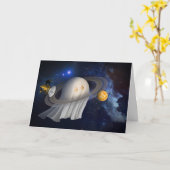 ハッピーハローウィン(外部空間から) カード (黄色い花)