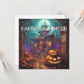 ハッピーハローウィン |家幽霊のよく出る屋 カード (正面/裏面インサイチュ)