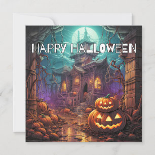 ハッピーハローウィン  家幽霊のよく出る屋 カード