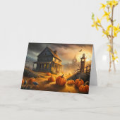 ハッピーハローウィン |家幽霊のよく出る屋 カード (黄色い花)