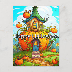 ハッピーハローウィン 家幽霊のよく出る屋 ポストカード