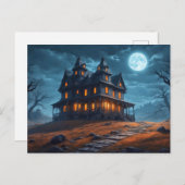 ハッピーハローウィン |家幽霊のよく出る屋 ポストカード (正面/裏面)