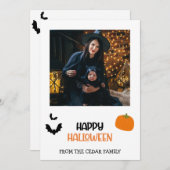 「ハッピーハローウィン」家族写真 シーズンカード (正面/裏面)