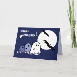 ハッピーハローウィン。小おもしろい幽霊たち カード