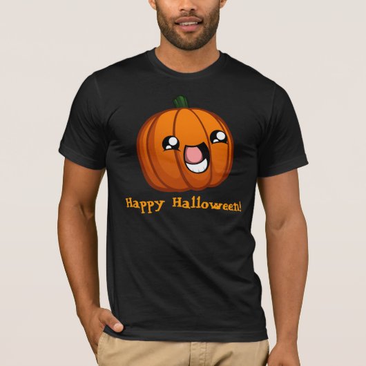 "ハッピーハローウィン!" 幸せなカボチャTシャツ Tシャツ (正面)