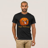"ハッピーハローウィン!" 幸せなカボチャTシャツ Tシャツ (正面フル)