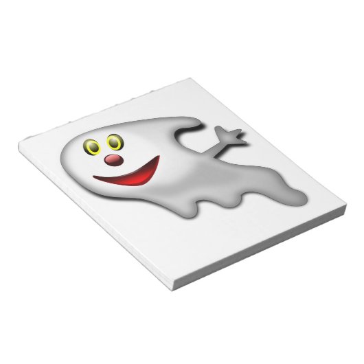 「ハッピーハローウィン」幽霊 ノートパッド (アングル)