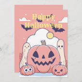 ハッピーハローウィン 招待状 (正面/裏面)