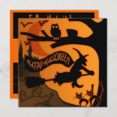 ハッピーハローウィン 招待状 (正面/裏面)