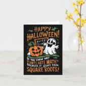 ハッピーハローウィン – 数学先生サイティおもしろいストDes カード (黄色い花)