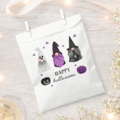 ハッピーハローウィン。格言とカボチャの子供のおやつ フェイバーバッグ (クリップ留めされた状態)