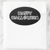 ハッピーハローウィン 楕円形シール (バッグ)
