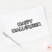 ハッピーハローウィン 楕円形シール (封筒)