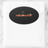 ハッピーハローウィン 楕円形シール (バッグ)