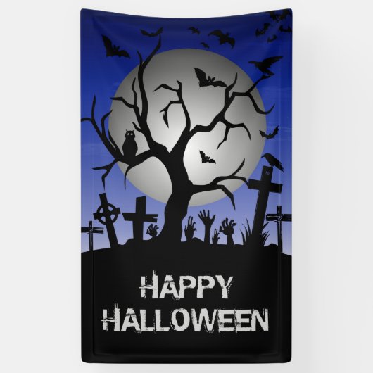 ハッピーハローウィン 横断幕 (縦)