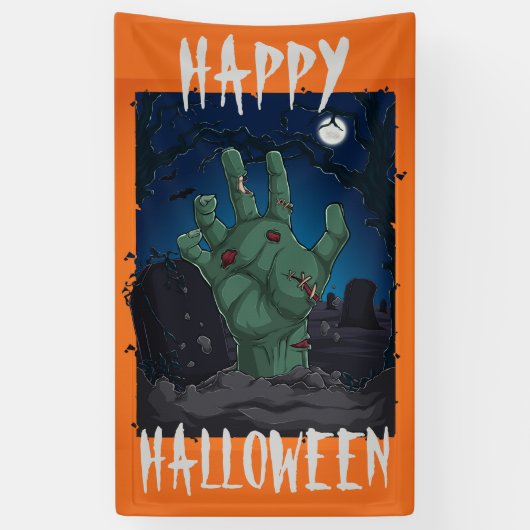 ハッピーハローウィン 横断幕 (縦)