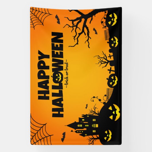 ハッピーハローウィン 横断幕 (縦)