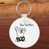 ハッピーハローウィン – 注意、幽霊に注意! キーホルダー (正面)