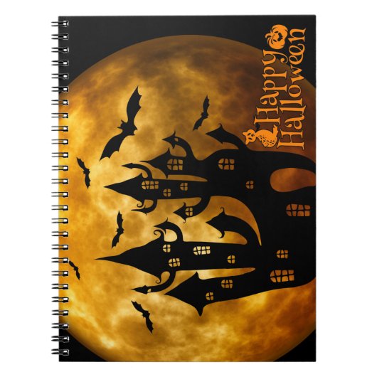 ハッピーハローウィン(満月) ノートブック (正面)