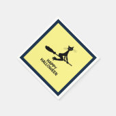 ハッピーハローウィン、猫柄 スタンダードカクテルナプキン (角)