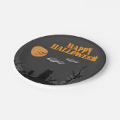 ハッピーハローウィン – 猫 ペーパープレート (アングル)