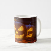 ハッピーハローウィン – 笑う提灯 コーヒーマグカップ (正面右)