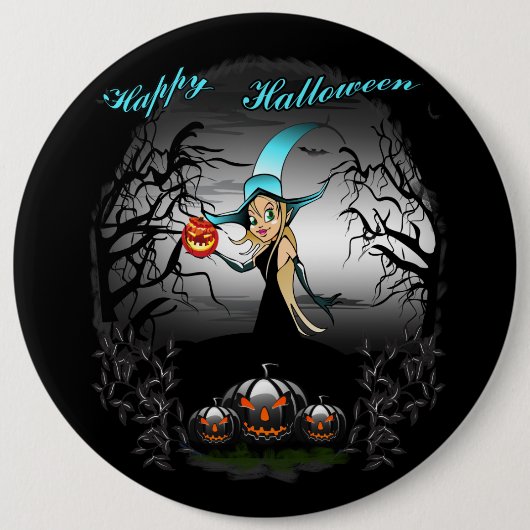 ハッピーハローウィン 缶バッジ (正面)