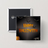 ハッピーハローウィン 缶バッジ (正面&裏面)