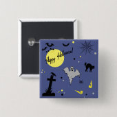 ハッピーハローウィン 缶バッジ (正面&裏面)