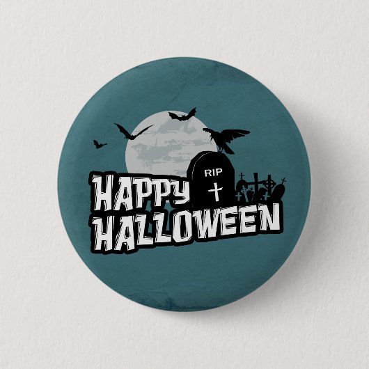 ハッピーハローウィン 缶バッジ (正面)