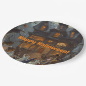 ハッピーハローウィン、衣装パーティー、怖い ペーパープレート (アングル)