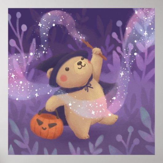 ハッピーハローウィン：魔女テディ ポスター (正面)