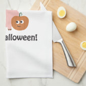 ハッピーハローウィン!魔女ブタ キッチンタオル (四つ折り)