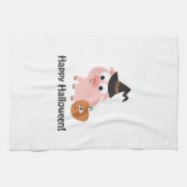 ハッピーハローウィン!魔女ブタ キッチンタオル (横)