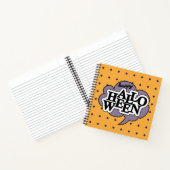 ハッピーハローウィン、黒猫マンガのスパイラルノート ノートブック (内部)