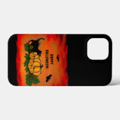 ハッピーハローウィン、黒猫、こうもり、カボチャ Case-Mate iPhoneケース (裏面 (横))