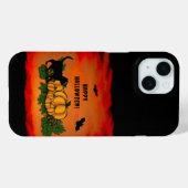 ハッピーハローウィン、黒猫、こうもり、カボチャ Case-Mate iPhoneケース (裏面 (横))
