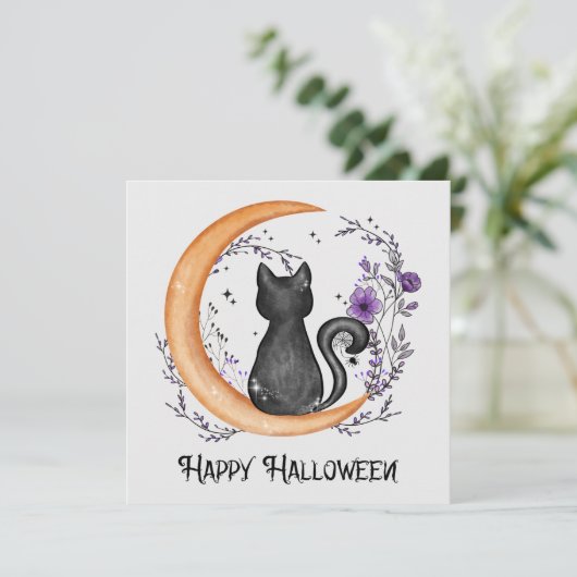 ハッピーハローウィン- Black Cat on Crescent Moon (スタンド正面)