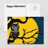 ハッピーハローウィン: midnight owl : ポストカード (正面/裏面)