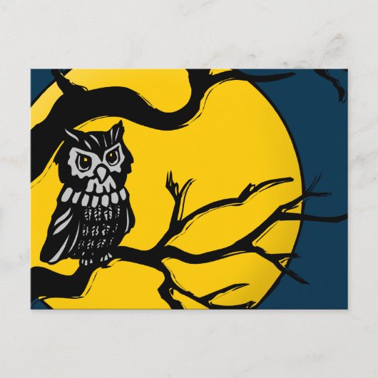 ハッピーハローウィン: midnight owl : ポストカード (正面)