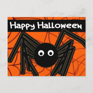 ハッピーハローウィンCute Spiderカスタマイズ可能 ポストカード