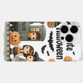 ハッピーハローウィンiPhoneケース – かわいい幽霊ヴァンパイアM Case-Mate iPhoneケース (裏面 (横))