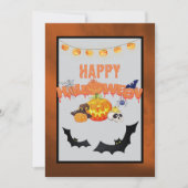 ハッピーハローウィンJack-o-Lanternとその他のカード 招待状 (正面)