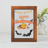 ハッピーハローウィンJack-o-Lanternとその他のカード 招待状 (スタンド正面)